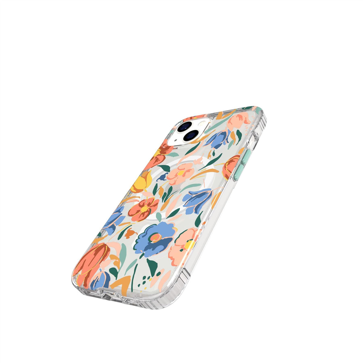 EvoArt - Apple iPhone 13 Case MagSafe Compatible - Peach Tulip