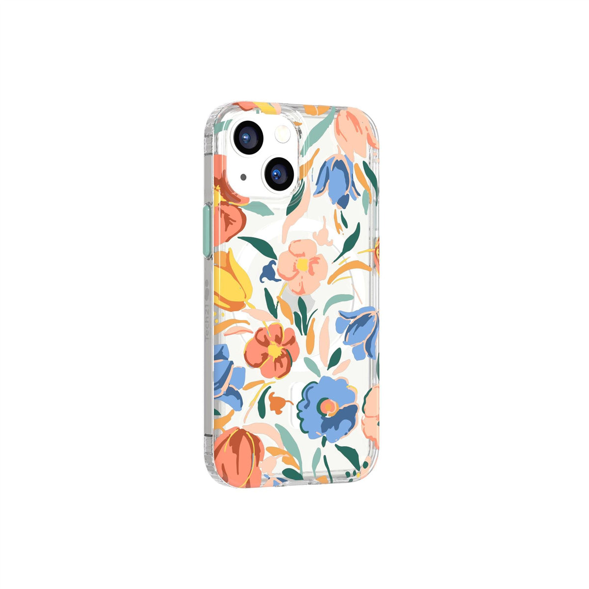 EvoArt - Apple iPhone 13 Mini Case MagSafe Compatible - Peach Tulip