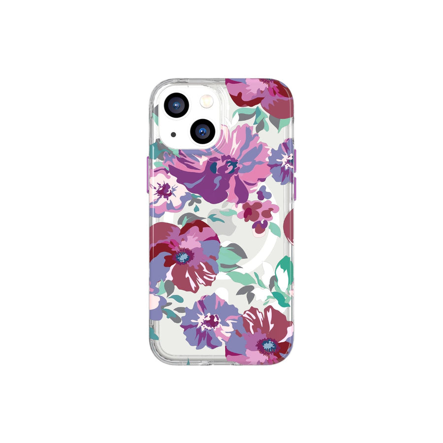 EvoArt - Apple iPhone 13 Mini Case MagSafe Compatible - Purple Anemone