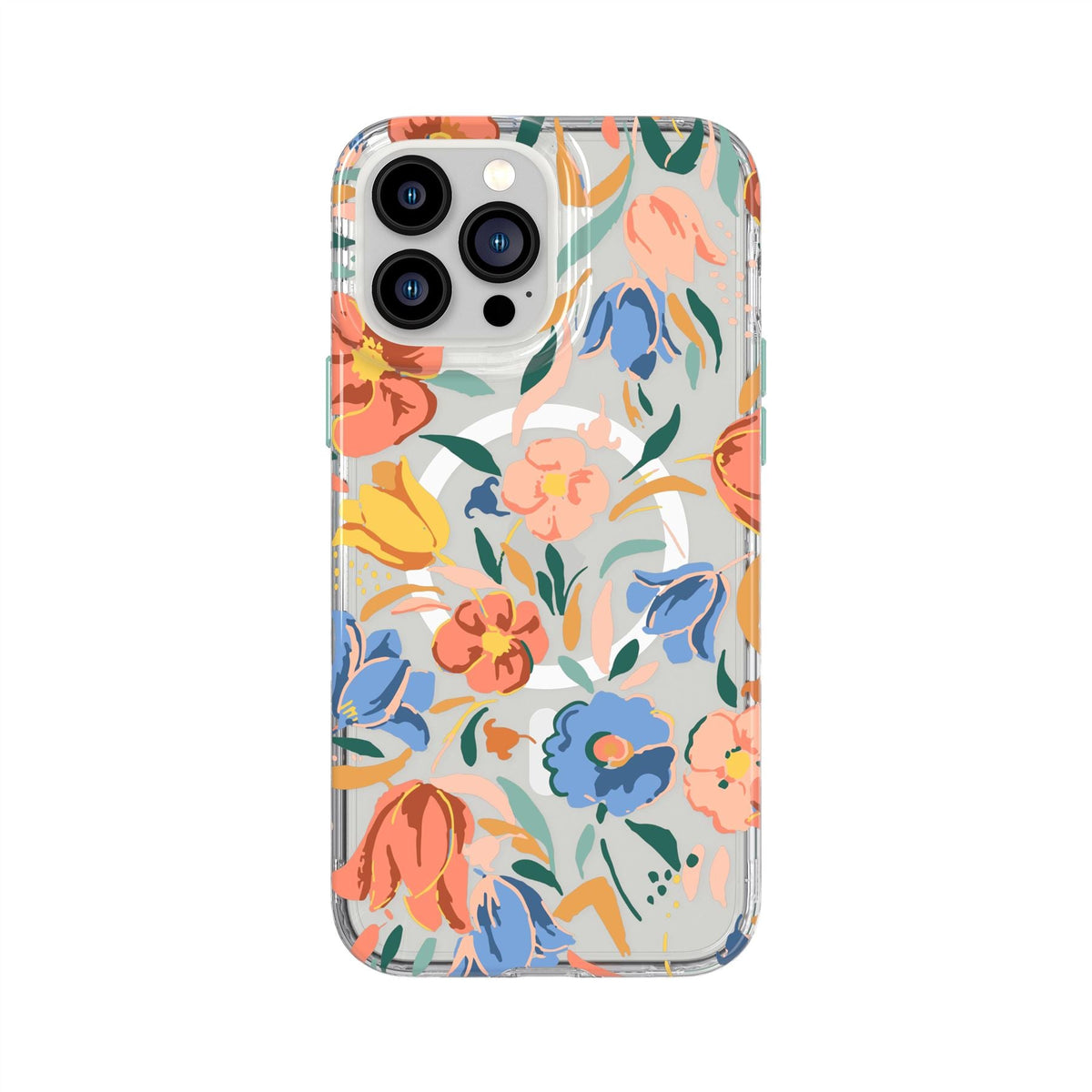 EvoArt - Apple iPhone 13 Pro Max Case MagSafe Compatible - Peach Tulip
