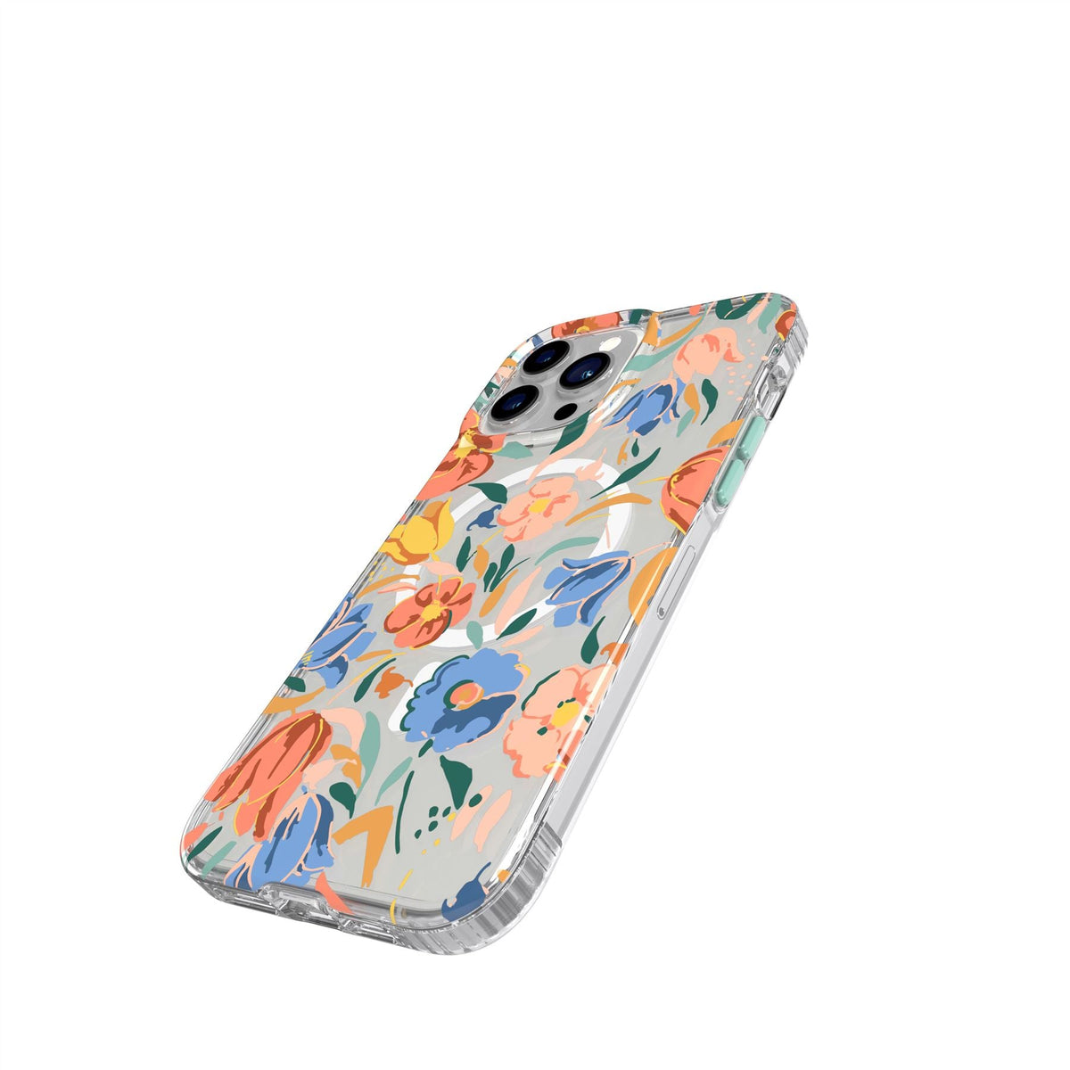 EvoArt - Apple iPhone 13 Pro Max Case MagSafe Compatible - Peach Tulip