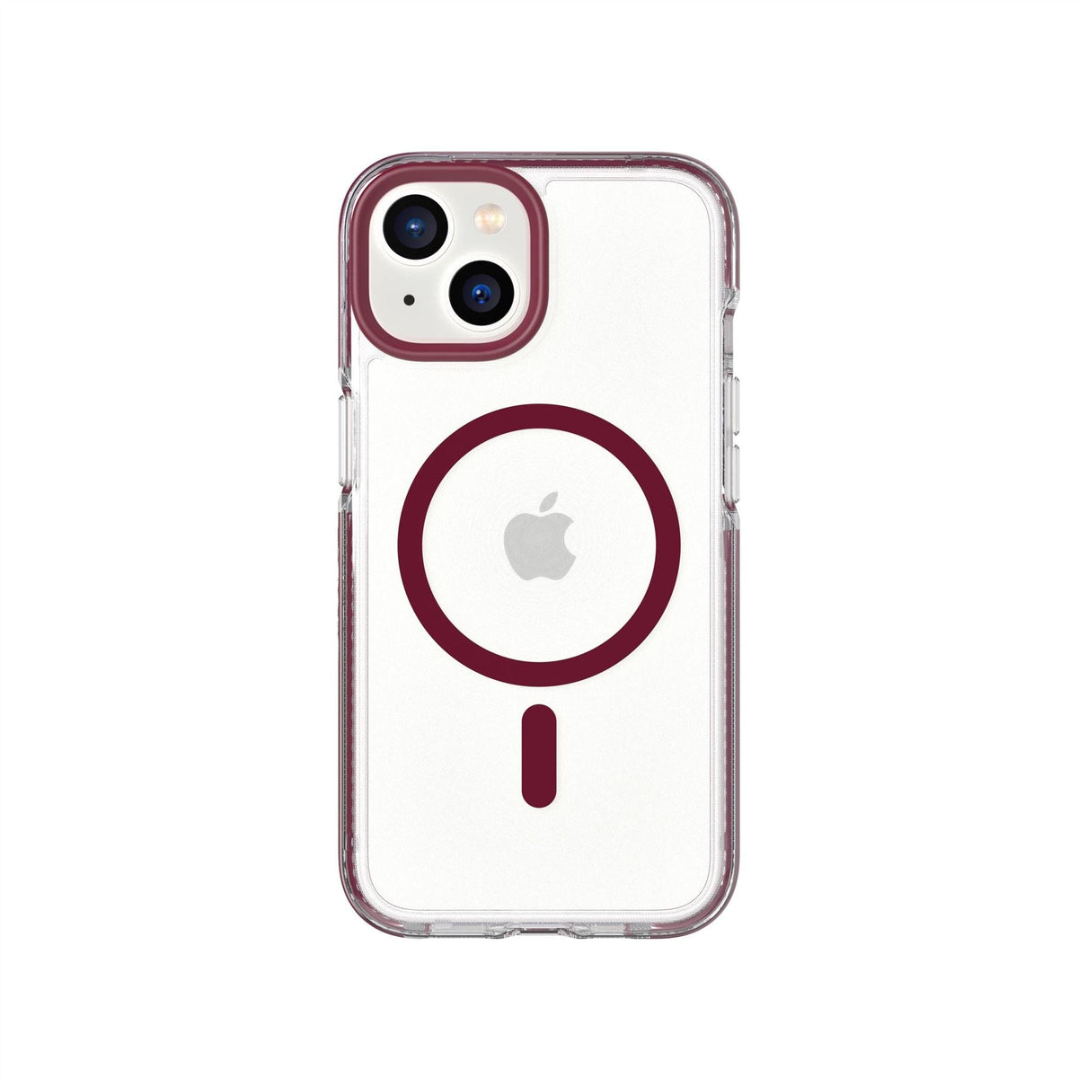 EvoCrystal MagSafe - Apple iPhone 17e/16e/15/14/13 Case - Clear/Burgundy