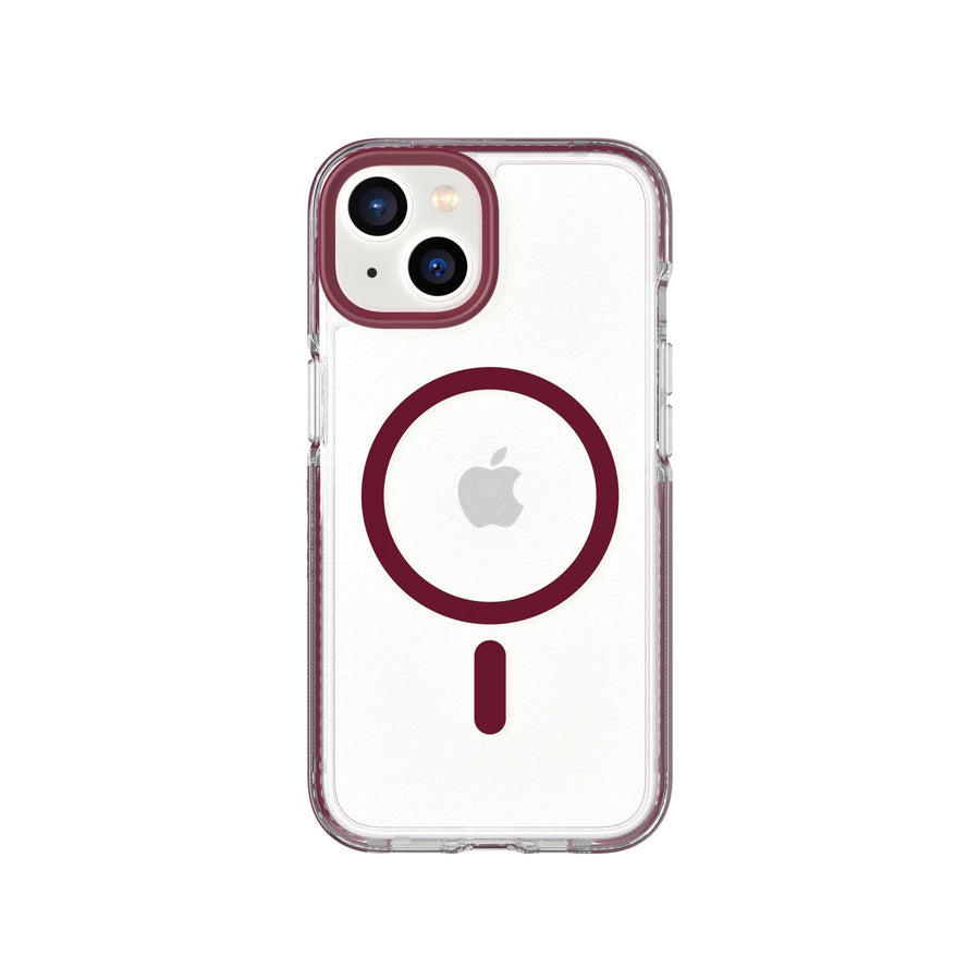 EvoCrystal MagSafe - Apple iPhone 17e/16e/15/14/13 Case - Clear/Burgundy