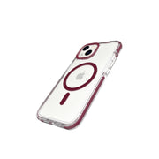 EvoCrystal MagSafe - Apple iPhone 17e/16e/15/14/13 Case - Clear/Burgundy