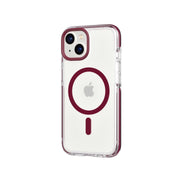 EvoCrystal MagSafe - Apple iPhone 17e/16e/15/14/13 Case - Clear/Burgundy