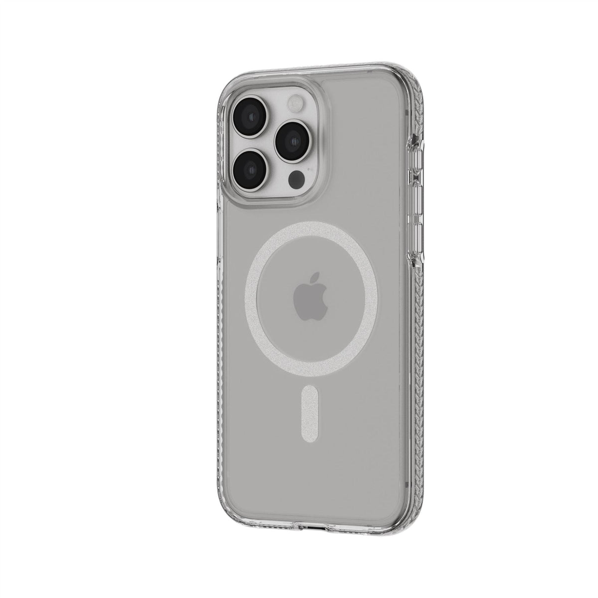 EvoCrystal - Apple iPhone 15 Pro Max Case MagSafe Compatible  - White Titanium