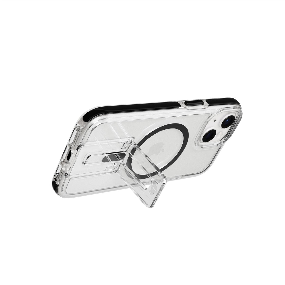 EvoCrystal Kick MagSafe - Apple iPhone 17e/16e/15/14/13 Case - Clear/Black