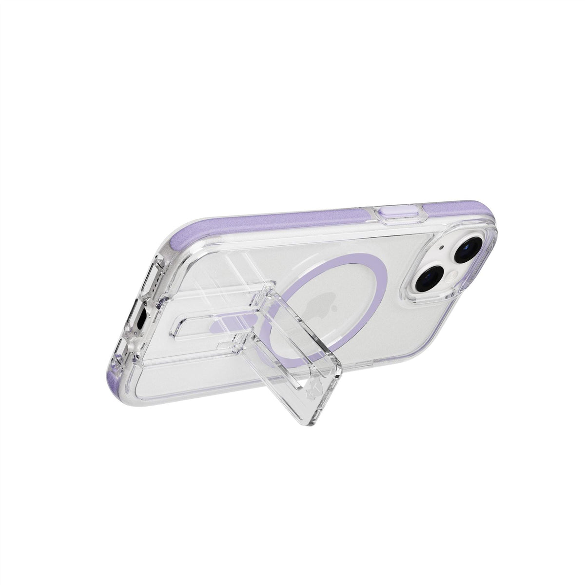EvoCrystal Kick MagSafe - Apple iPhone 17e/16e/15/14/13 Case - Clear/Lilac