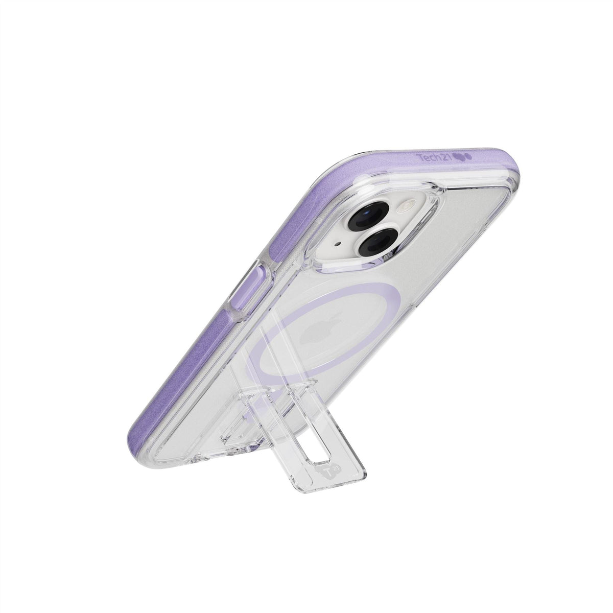 EvoCrystal Kick MagSafe - Apple iPhone 17e/16e/15/14/13 Case - Clear/Lilac