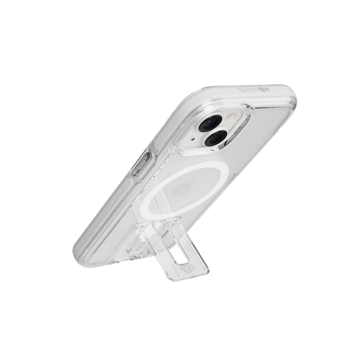 EvoCrystal Kick MagSafe - Apple iPhone 17e/16e/15/14/13 Case - Clear/White
