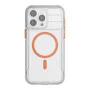 EvoMax MagSafe - Apple iPhone 15 Pro Max Case - Clear/Vivid Orange