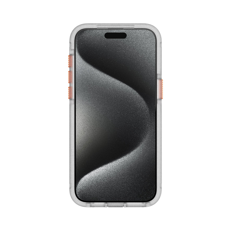 EvoMax MagSafe - Apple iPhone 15 Pro Max Case - Clear/Vivid Orange