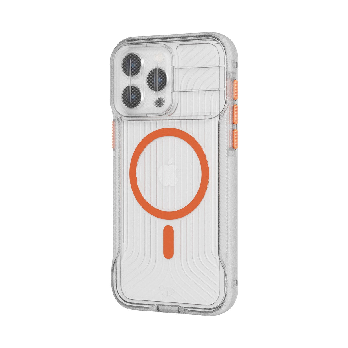 EvoMax MagSafe - Apple iPhone 15 Pro Max Case - Clear/Vivid Orange