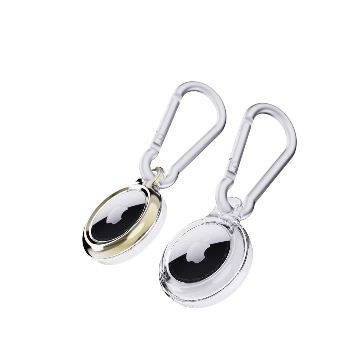 EvoPop - Apple AirTag Case Bundle (x2) - Gold & Clear