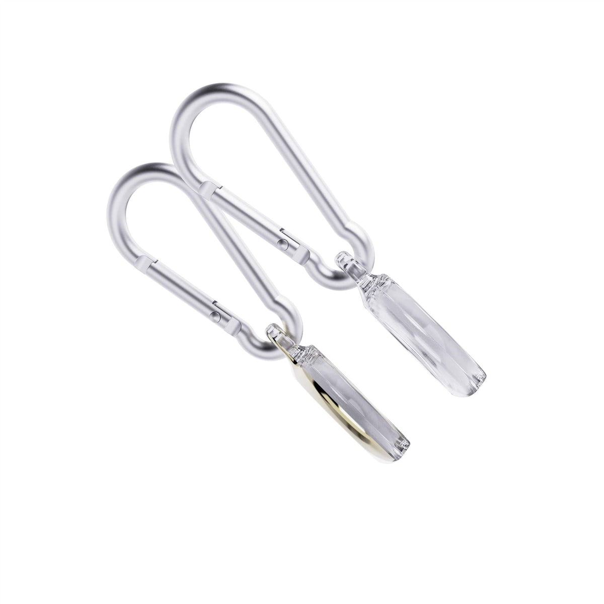 EvoPop - Apple AirTag Case Bundle (x2) - Gold & Clear