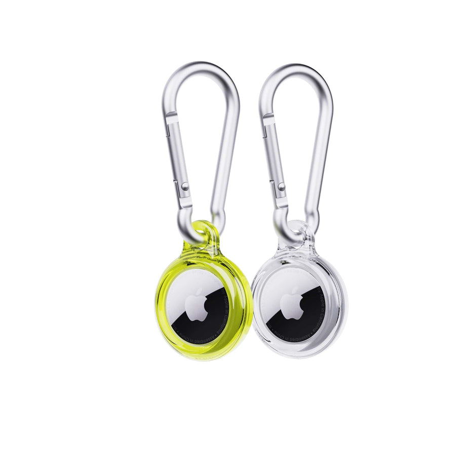 EvoPop - Apple AirTag Case Bundle (x2) - Cyber Lime & Clear