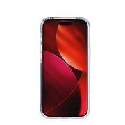 Straight-on view of front of phone case with phone inside and screen activated#color_clear