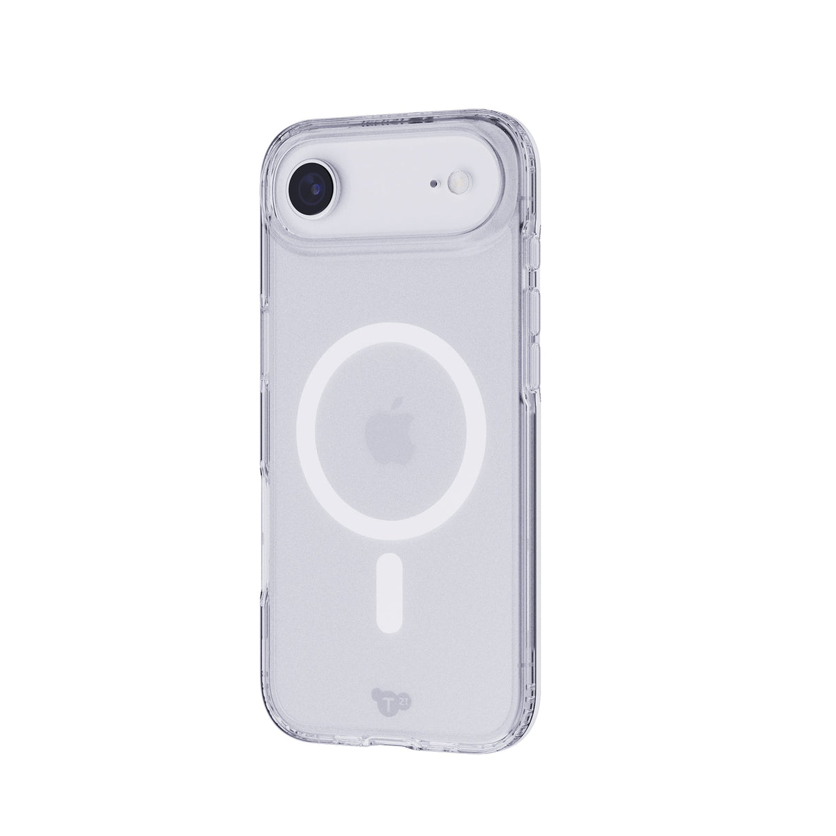 Three-quarter view of back of phone case with phone inside#color_clear