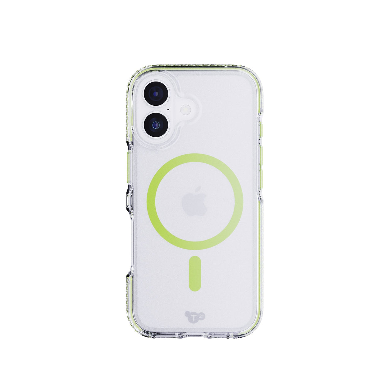 EvoCrystal Glow MagSafe - Apple iPhone 17 Case - Green (Glow-In-The-Dark MagSafe ring)