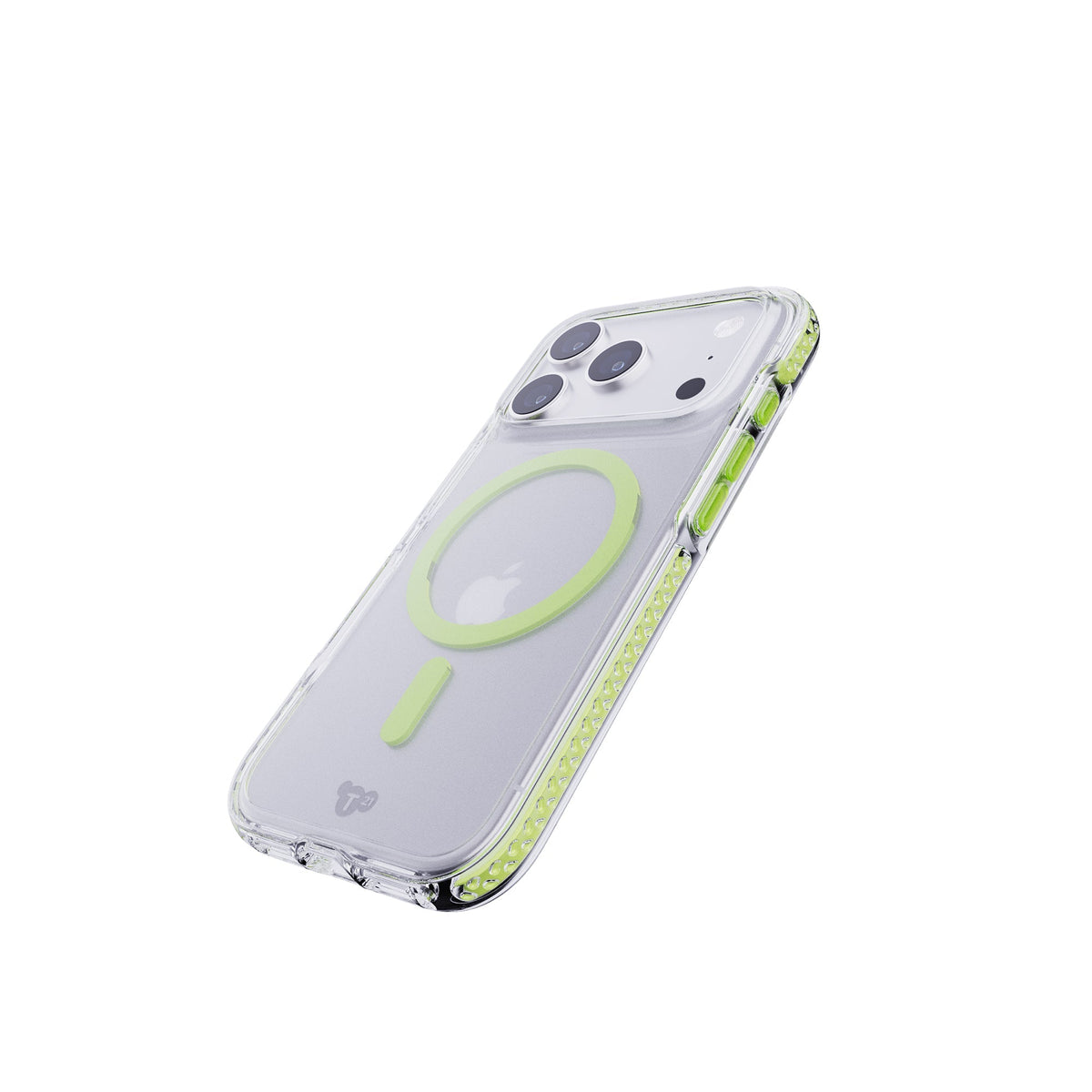 EvoCrystal Glow MagSafe - Apple iPhone 17 Pro Case - Green (Glow-In-The-Dark MagSafe ring)