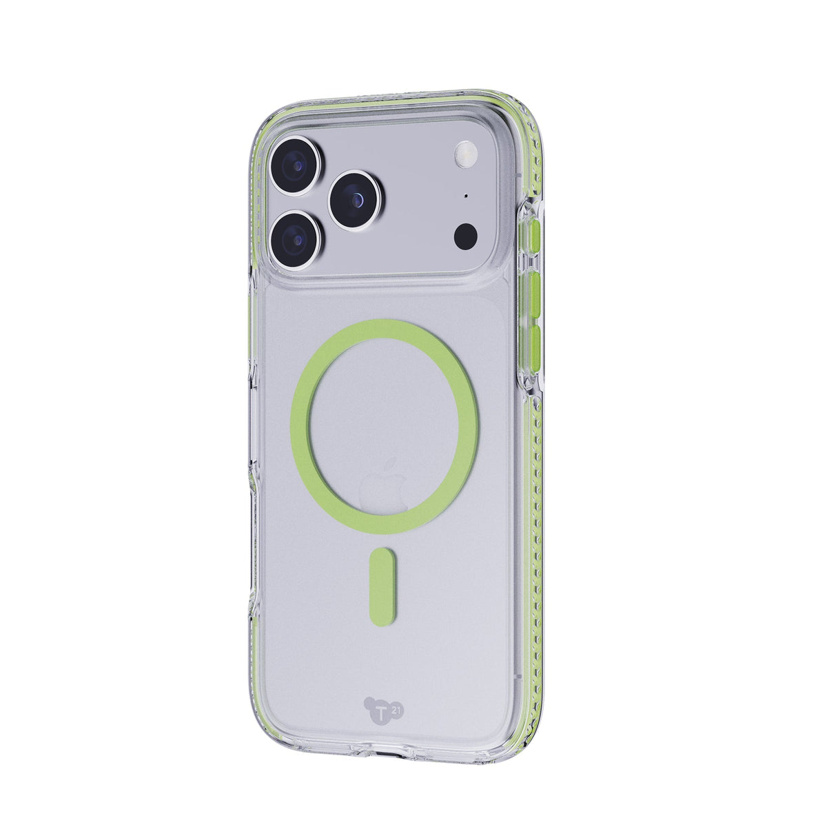 EvoCrystal Glow MagSafe - Apple iPhone 17 Pro Max Case - Green (Glow-In-The-Dark MagSafe ring)