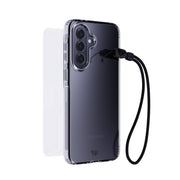 EvoLite Clear + Tempered Glass + Lanyard - Samsung Galaxy A37/A36 3-in-1 Bundle - Clear