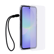 EvoLite Clear + Tempered Glass + Lanyard - Samsung Galaxy A37/A36 3-in-1 Bundle - Clear
