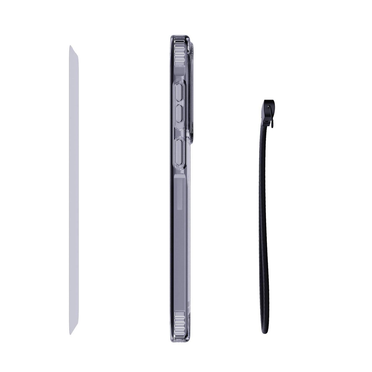 EvoLite Clear + Tempered Glass + Lanyard - Samsung Galaxy A37/A36 3-in-1 Bundle - Clear