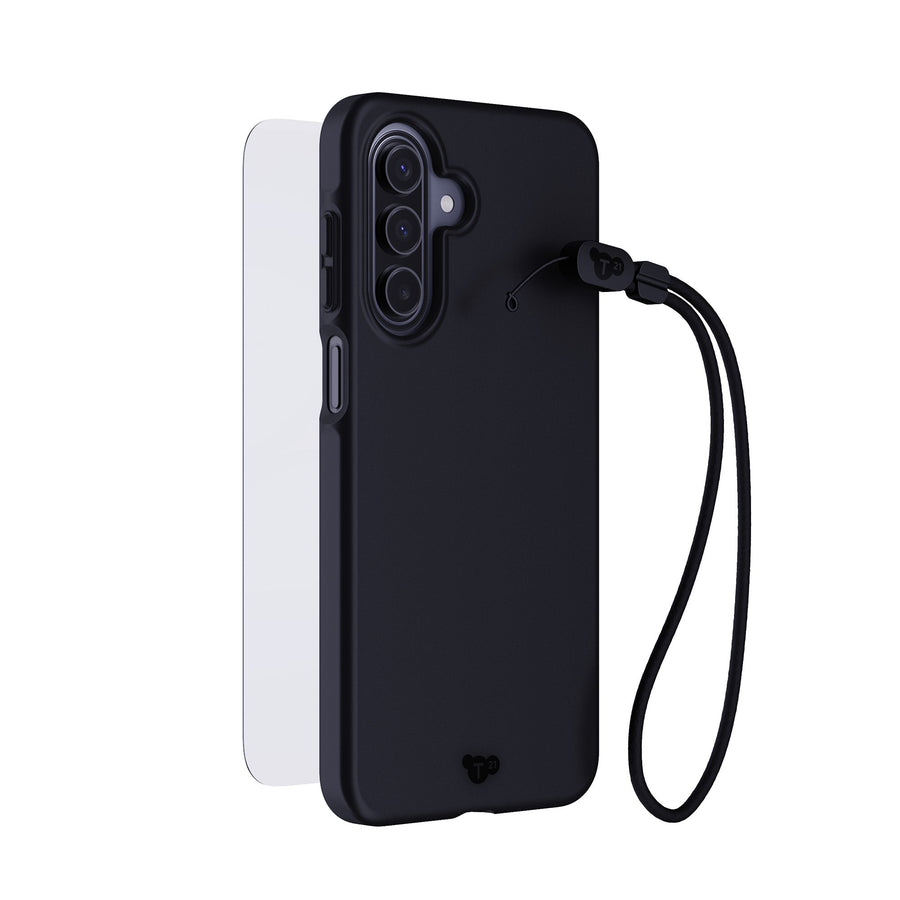 EvoLite + Tempered Glass + Lanyard - Samsung Galaxy A17/A17 5G 3-in-1 Bundle - Black