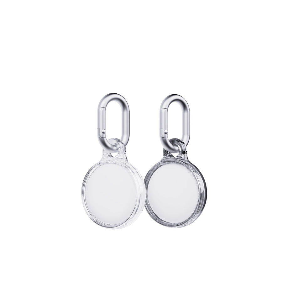 EvoPop - Apple AirTag Case Bundle (x2) - Black & Clear