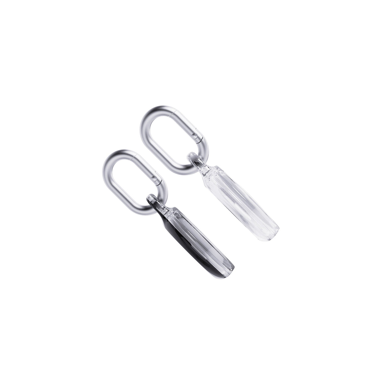 EvoPop - Apple AirTag Case Bundle (x2) - Black & Clear