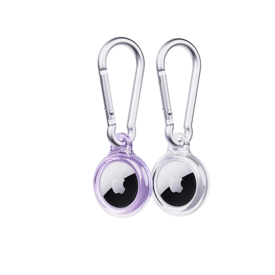 EvoPop - Apple AirTag Case Bundle (x2) - Diamond Dust & Clear