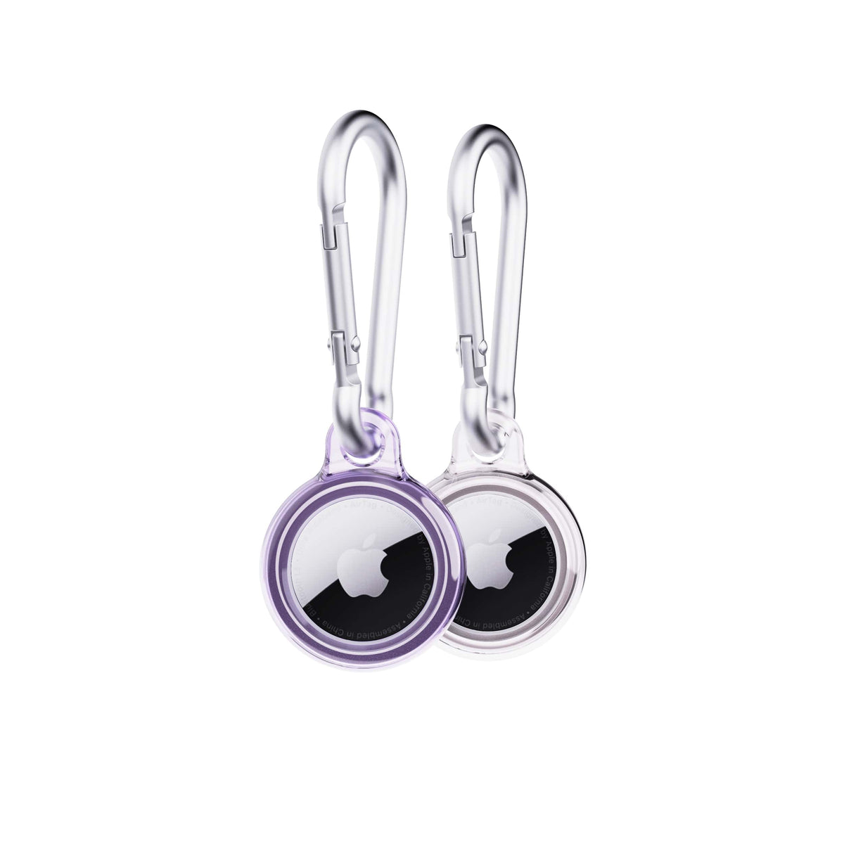 EvoPop - Apple AirTag Case Bundle (x2) - Diamond Dust & Clear