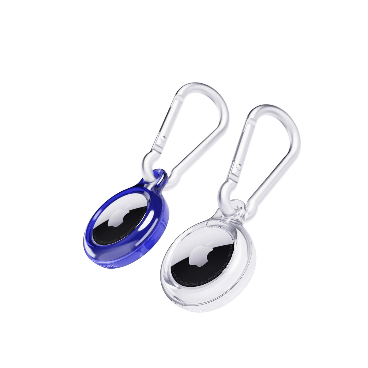 EvoPop - Apple AirTag Case Bundle (x2)  - Electric Blue & Clear