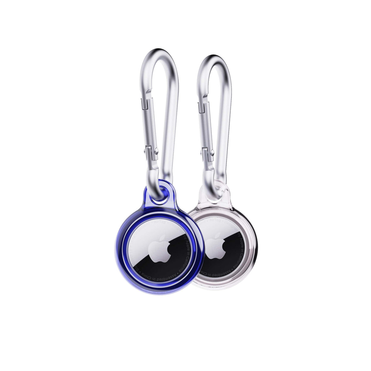 EvoPop - Apple AirTag Case Bundle (x2)  - Electric Blue & Clear