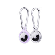 EvoPop - Apple AirTag Case Bundle (x2) - Holographic Purple & Clear