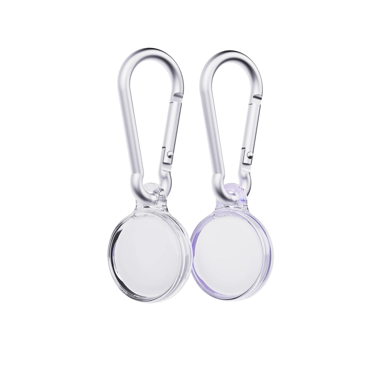 EvoPop - Apple AirTag Case Bundle (x2) - Holographic Purple & Clear