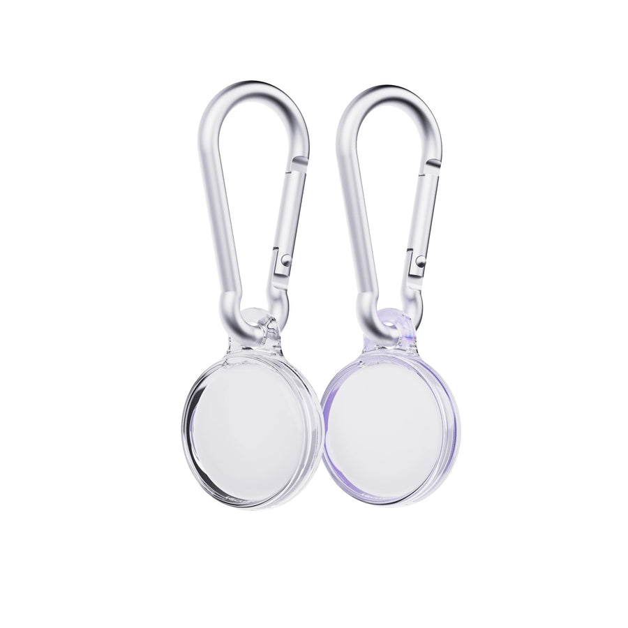 EvoPop - Apple AirTag Case Bundle (x2) - Holographic Purple & Clear