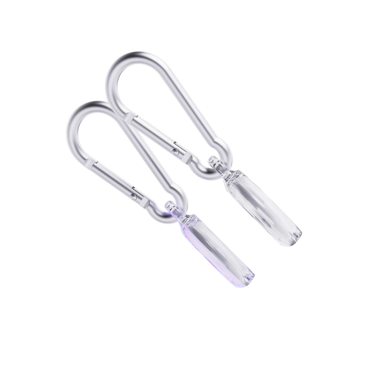 EvoPop - Apple AirTag Case Bundle (x2) - Holographic Purple & Clear