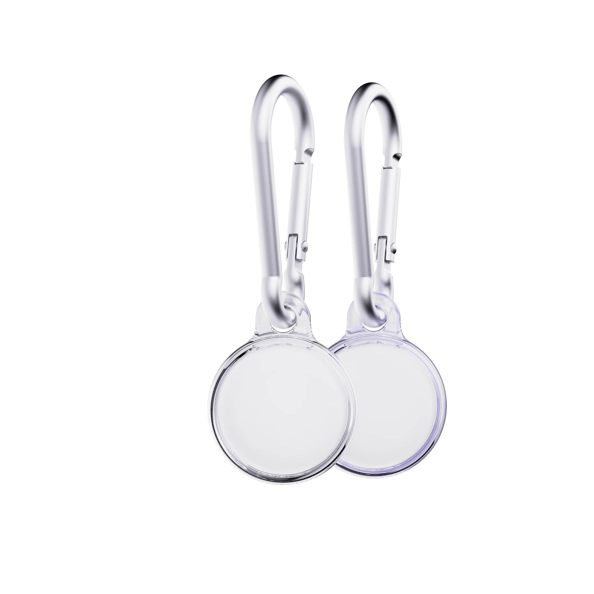 EvoPop - Apple AirTag Case Bundle (x2) - Holographic Purple & Clear