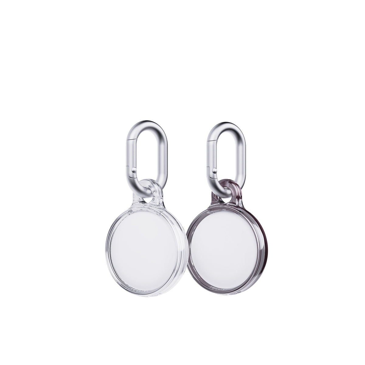 EvoPop - Apple AirTag Case Bundle (x2) - Quartz Pink & Clear