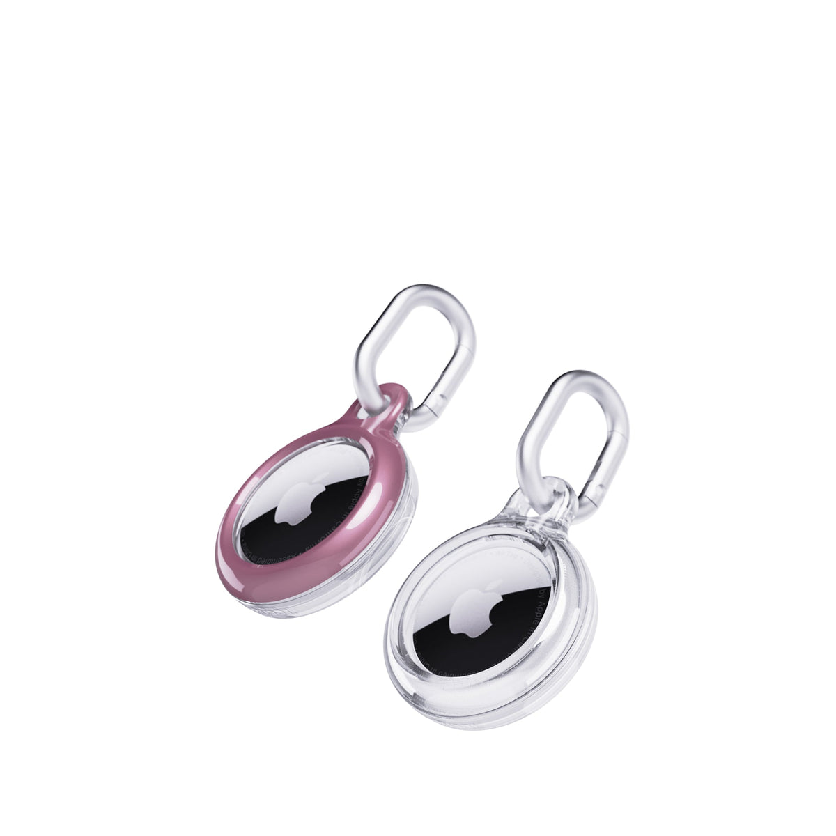 EvoPop - Apple AirTag Case Bundle (x2) - Quartz Pink & Clear
