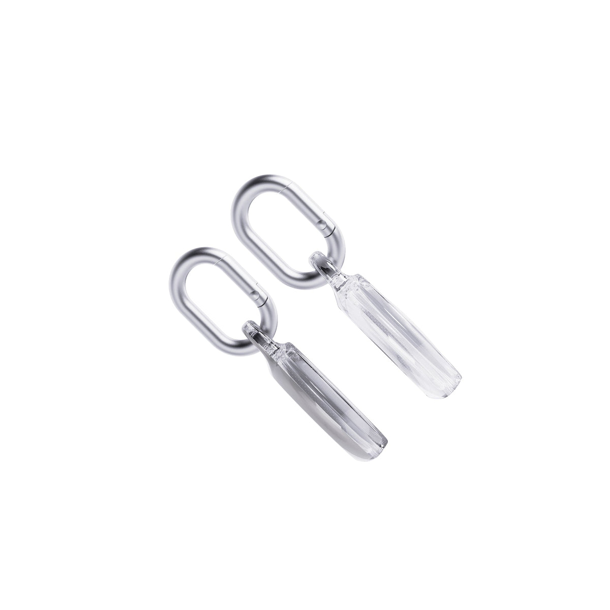 EvoPop - Apple AirTag Case Bundle (x2) - Silver & Clear