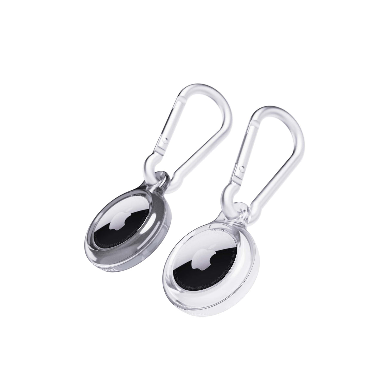 EvoPop - Apple AirTag Case Bundle (x2) - Space Grey & Clear