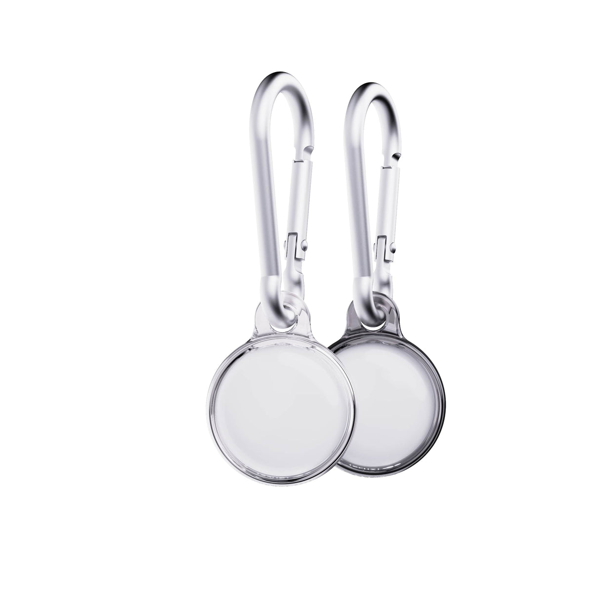 EvoPop - Apple AirTag Case Bundle (x2) - Space Grey & Clear