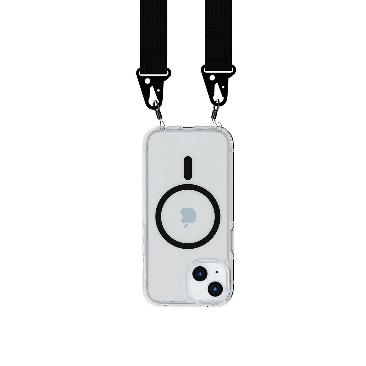 FlexQuartz MagSafe + Cross-Body - Apple iPhone 17e/16e/15/14/13 Bundle - Clear/Black