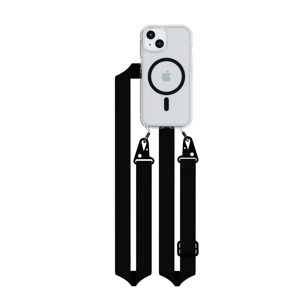 FlexQuartz MagSafe + Cross-Body - Apple iPhone 17e/16e/15/14/13 Bundle - Clear/Black