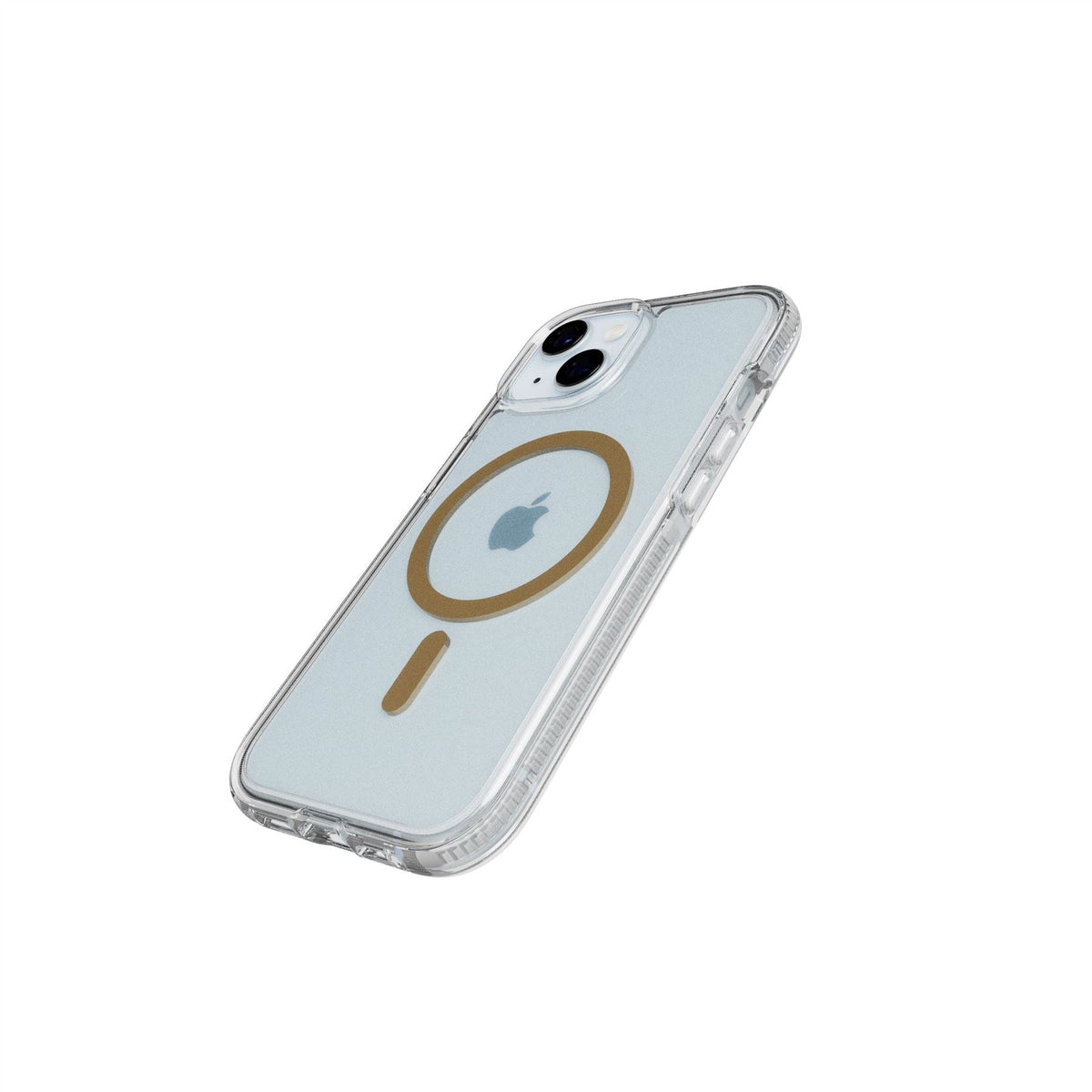 FlexQuartz MagSafe - Apple iPhone 17e/16e/15/14/13 Case - Clear/Gold