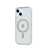 FlexQuartz MagSafe - Apple iPhone 17e/16e/15/14/13 Case - Clear/Gold