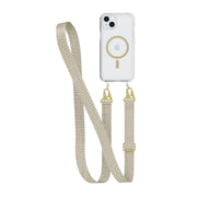 FlexQuartz - Apple iPhone 15 Plus Case MagSafe Compatible with Cross-Body - Gold